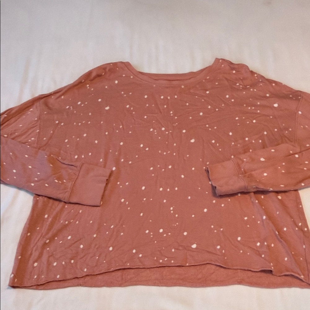 Thread & Supply Dusty Pink Long Sleeve Crop Top